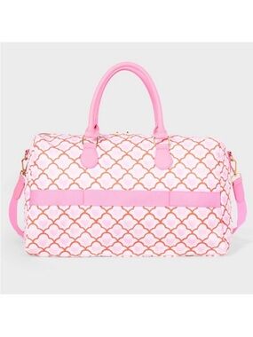 Roller Rabbit x Target Pink geo hearts offsides duffel bag nwt